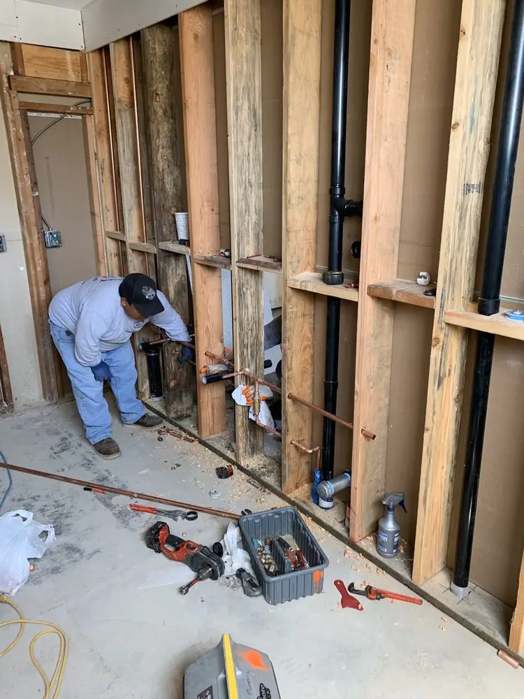 Commercial rough-in plumbing for Water Heater Replacement in Addison